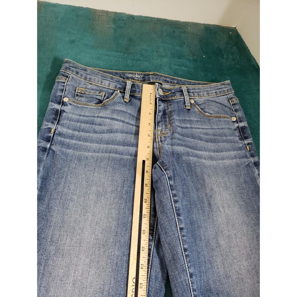 Mossimo Jeans Size 6 Long Women Blue Denim Stretch Pants Mid Rise Straight - Picture 7 of 12